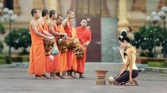 Offering alms food